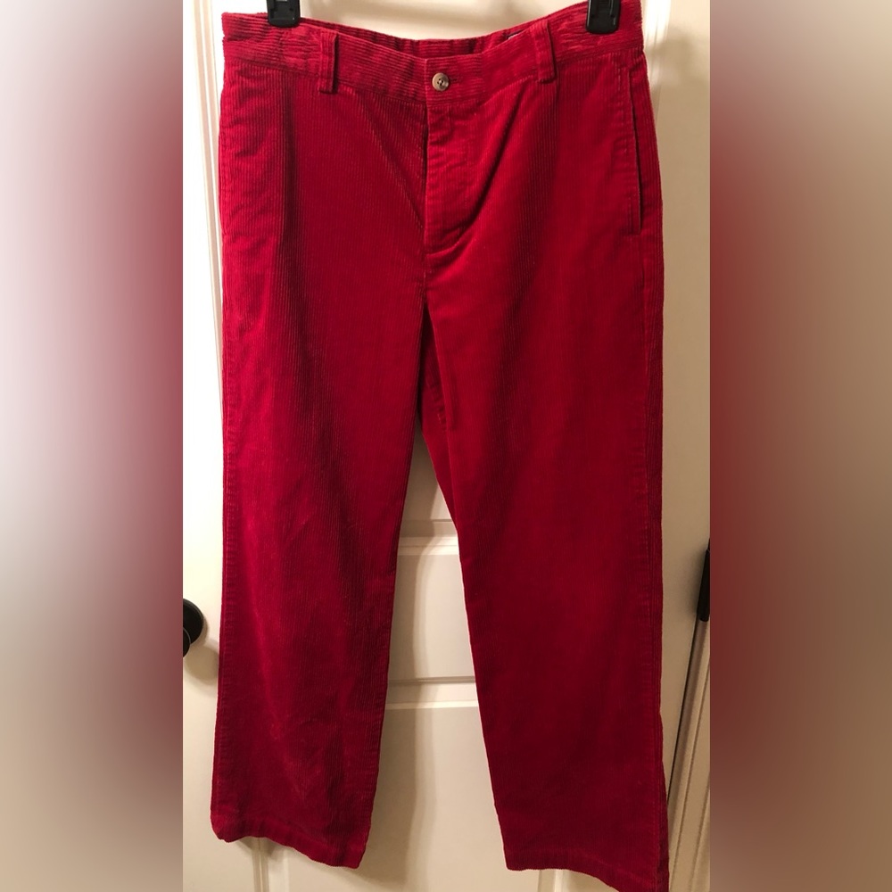 Vineyard Vines Corduroy Red pant, size Youth XL (18). 5 pocket pant with stretch